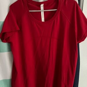 Lululemon Athletica Vibrant Red Short Sleeve Tee